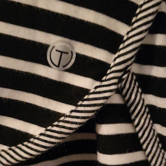 Talbots Black and White Striped Shirt - Picture 6 of 9